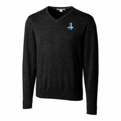 NFL Detroit Lions Cutter & Buck Throwback Logo Lakemont Tri-Blend Big & Tall V-Neck Pullover Sweater