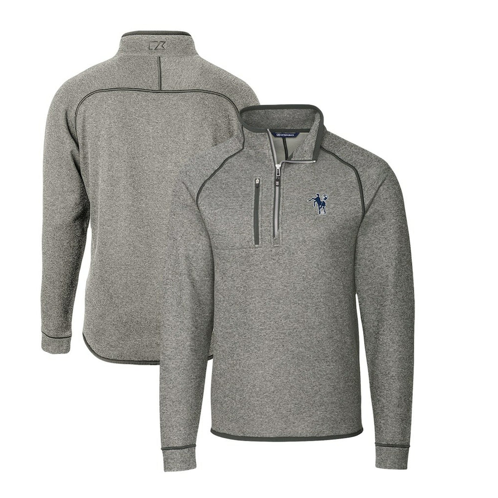 NFL Indianapolis Colts Cutter & Buck Mainsail Sweater-Knit Big & Tall Half-Zip Pullover Jacket