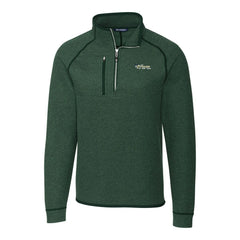 NFL New York Jets Cutter & Buck Mainsail Sweater-Knit Big & Tall Half-Zip Pullover Jacket