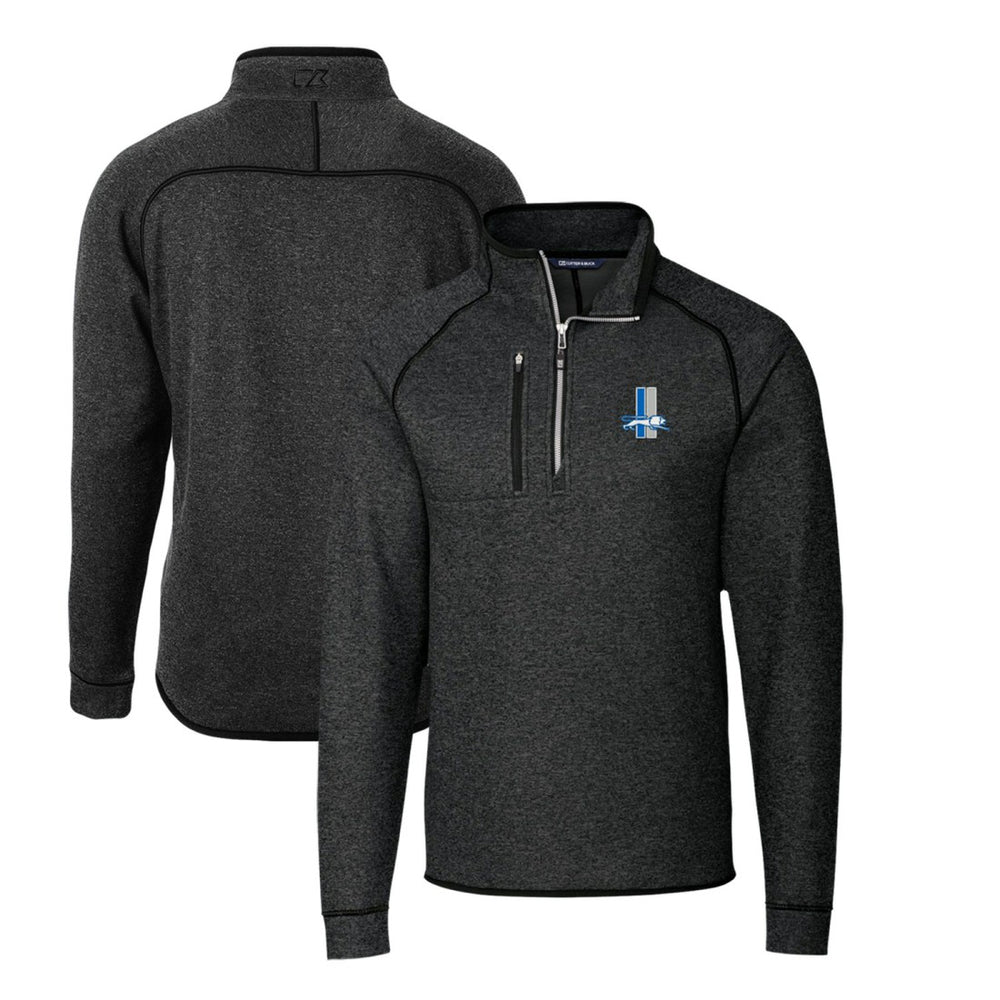 NFL Detroit Lions Cutter & Buck Mainsail Sweater-Knit Big & Tall Half-Zip Pullover Jacket