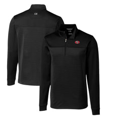 NFL San Francisco 49ers Cutter & Buck Throwback Logo Traverse Stripe Stretch Quarter-Zip Big & Tall Pullover Top
