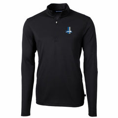 NFL Detroit Lions Cutter & Buck Throwback Logo Virtue Eco Pique Recycled Quarter-Zip Big & Tall Pullover Top
