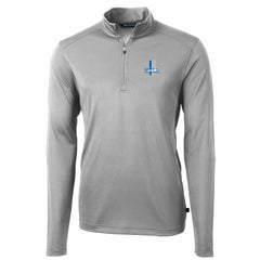 NFL Detroit Lions Cutter & Buck Throwback Logo Virtue Eco Pique Recycled Quarter-Zip Big & Tall Pullover Top