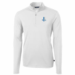NFL Detroit Lions Cutter & Buck Throwback Logo Virtue Eco Pique Recycled Quarter-Zip Big & Tall Pullover Top