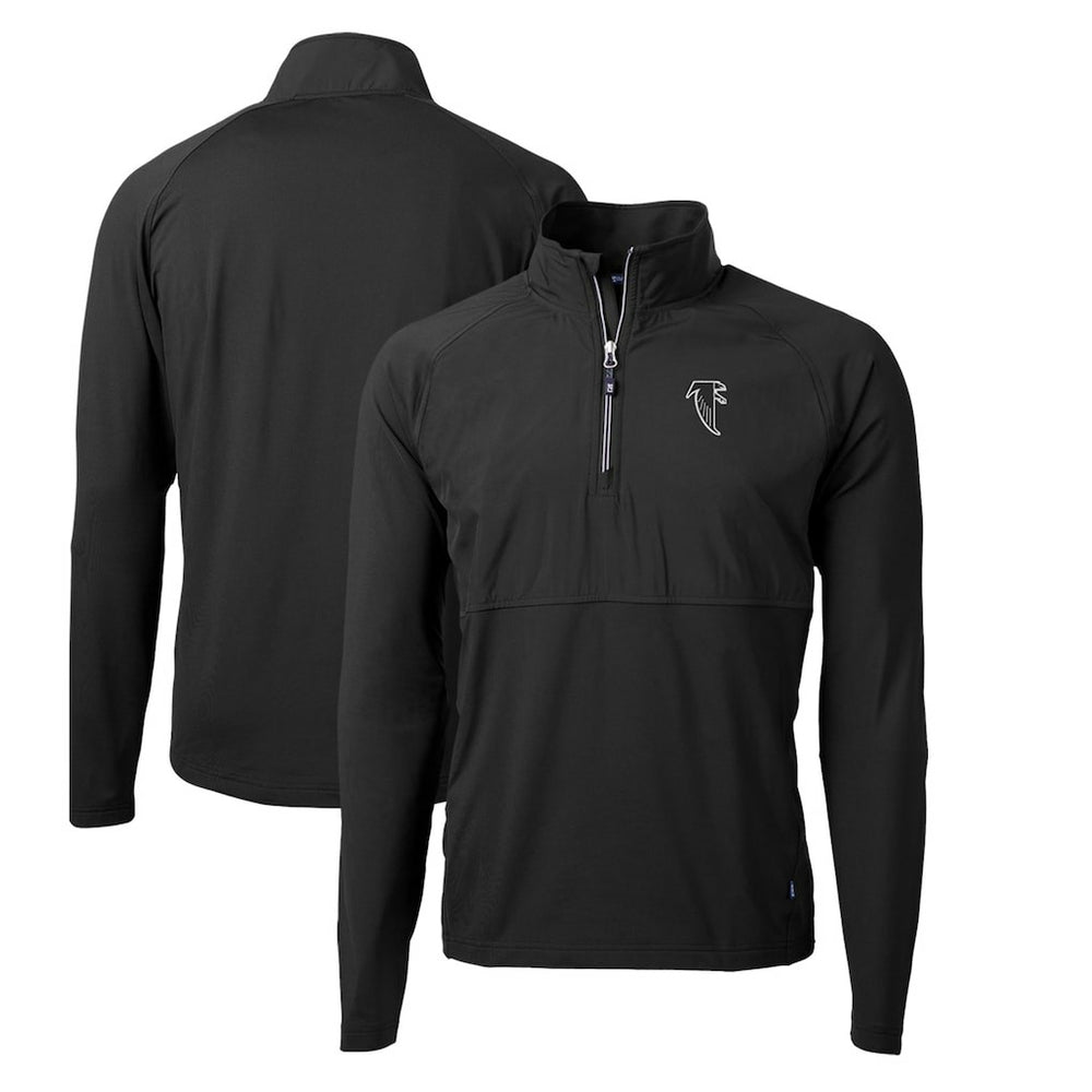 NFL Atlanta Falcons Cutter & Buck Adapt Eco Knit Hybrid Recycled Quarter-Zip Throwback Pullover Top