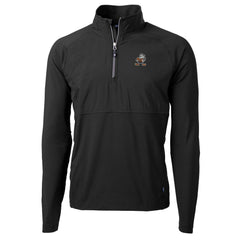 NFL Cleveland Browns Cutter & Buck Adapt Eco Knit Hybrid Recycled Quarter-Zip Throwback Pullover Top