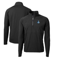 NFL Detroit Lions Cutter & Buck Adapt Eco Knit Hybrid Recycled Quarter-Zip Throwback Pullover Top