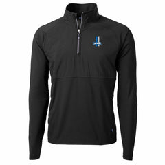 NFL Detroit Lions Cutter & Buck Adapt Eco Knit Hybrid Recycled Quarter-Zip Throwback Pullover Top