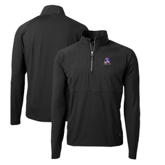 NFL New England Patriots Cutter & Buck Adapt Eco Knit Hybrid Recycled Quarter-Zip Throwback Pullover Top