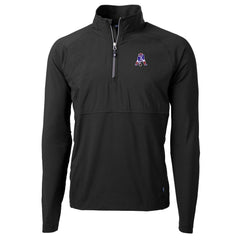NFL New England Patriots Cutter & Buck Adapt Eco Knit Hybrid Recycled Quarter-Zip Throwback Pullover Top