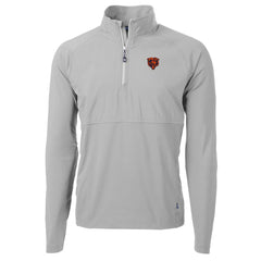 NFL Chicago Bears Cutter & Buck Adapt Eco Knit Hybrid Recycled Quarter-Zip Throwback Pullover Top