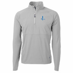 NFL Detroit Lions Cutter & Buck Adapt Eco Knit Hybrid Recycled Quarter-Zip Throwback Pullover Top
