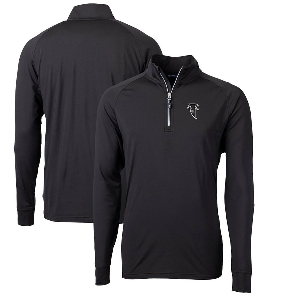 NFL Atlanta Falcons Cutter & Buck Adapt Eco Knit Stretch Recycled Quarter-Zip Throwback Pullover Top