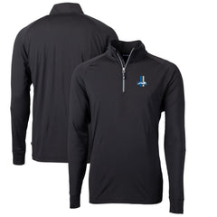 NFL Detroit Lions Cutter & Buck Adapt Eco Knit Stretch Recycled Quarter-Zip Throwback Pullover Top