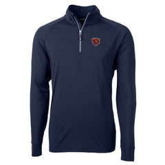 NFL Chicago Bears Cutter & Buck Adapt Eco Knit Stretch Recycled Quarter-Zip Throwback Pullover Top