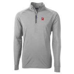 NFL Tampa Bay Buccaneers Cutter & Buck Adapt Eco Knit Stretch Recycled Quarter-Zip Throwback Pullover Top