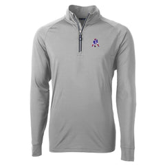 NFL New England Patriots Cutter & Buck Adapt Eco Knit Stretch Recycled Quarter-Zip Throwback Pullover Top