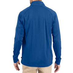 NFL Buffalo Bills Cutter & Buck Adapt Eco Knit Stretch Recycled Quarter-Zip Throwback Pullover Top