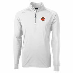 NFL Cincinnati Bengals Cutter & Buck Adapt Eco Knit Stretch Recycled Quarter-Zip Throwback Pullover Top
