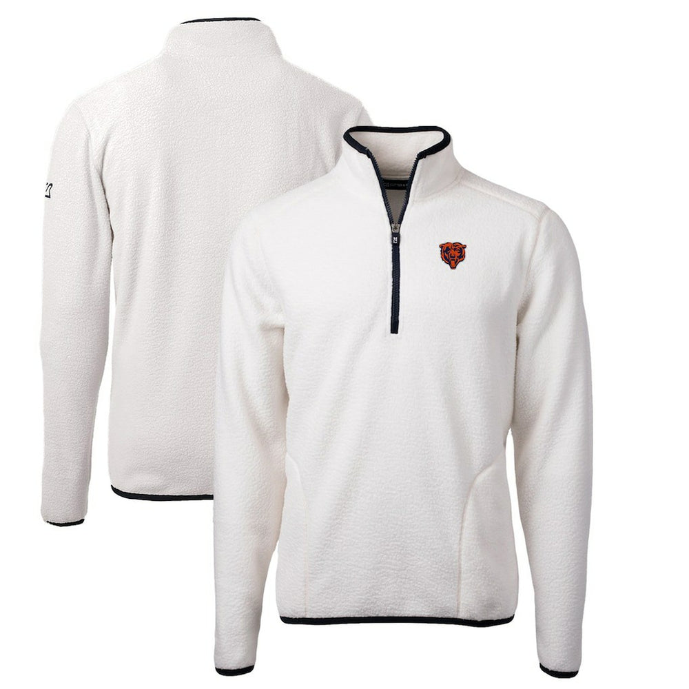 NFL Chicago Bears Cutter & Buck Throwback Eco Sherpa Fleece Quarter-Zip Pullover Jacket
