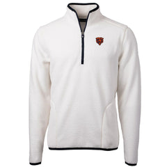 NFL Chicago Bears Cutter & Buck Throwback Eco Sherpa Fleece Quarter-Zip Pullover Jacket