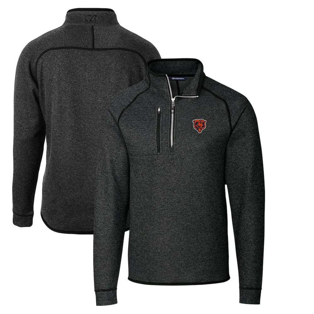 NFL Chicago Bears Cutter & Buck Throwback Logo Mainsail Sweater-Knit Half-Zip Pullover Jacket