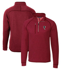 NFL Atlanta Falcons Cutter & Buck Mainsail Sweater-Knit Half-Zip Pullover Jacket