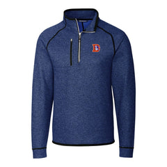 NFL Denver Broncos Cutter & Buck Throwback Logo Mainsail Sweater-Knit Half-Zip Pullover Jacket