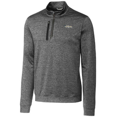 NFL New York Jets Cutter & Buck Stealth Heathered Throwback Logo Quarter-Zip Pullover Top