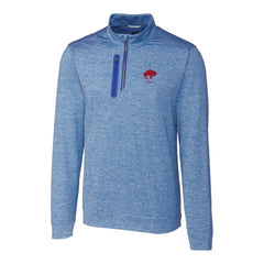 NFL Buffalo Bills Cutter & Buck Stealth Heathered Throwback Logo Quarter-Zip Pullover Top