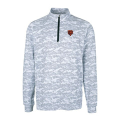 NFL Chicago Bears Cutter & Buck Throwback Logo Traverse Camo Print Stretch Quarter-Zip Pullover Top