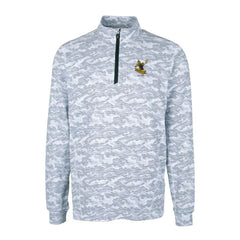 NFL Pittsburgh Steelers Cutter & Buck Throwback Logo Traverse Camo Print Stretch Quarter-Zip Pullover Top