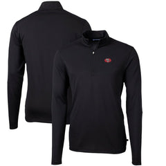 NFL San Francisco 49ers Cutter & Buck Throwback Logo Virtue Eco Pique Recycled Quarter-Zip Pullover Top