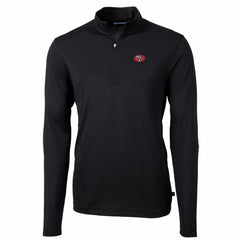 NFL San Francisco 49ers Cutter & Buck Throwback Logo Virtue Eco Pique Recycled Quarter-Zip Pullover Top