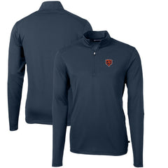 NFL Chicago Bears Cutter & Buck Throwback Logo Virtue Eco Pique Recycled Quarter-Zip Pullover Top