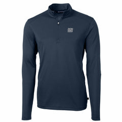 NFL New York Giants Cutter & Buck Throwback Logo Virtue Eco Pique Recycled Quarter-Zip Pullover Top