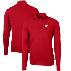 NFL Buffalo Bills Cutter & Buck Throwback Logo Virtue Eco Pique Recycled Quarter-Zip Pullover Top