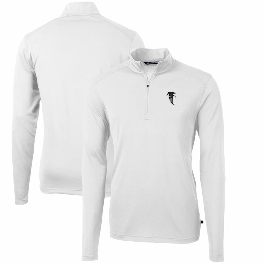 NFL Atlanta Falcons Cutter & Buck Throwback Logo Virtue Eco Pique Recycled Quarter-Zip Pullover Top