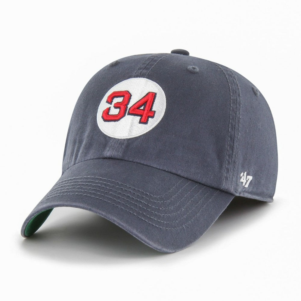 Boston Red Sox Primary Team Logo David Ortiz #34 Fitted Franchise Hat - Blue | 47 brand