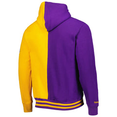 Los Angeles Lakers Hardwood Classics Split Pullover Hoodie - Purple/Gold | Mitchell & Ness on sale