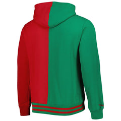 Milwaukee Bucks Hardwood Classics Split Pullover Hoodie - Green/Red | Mitchell & Ness cheap