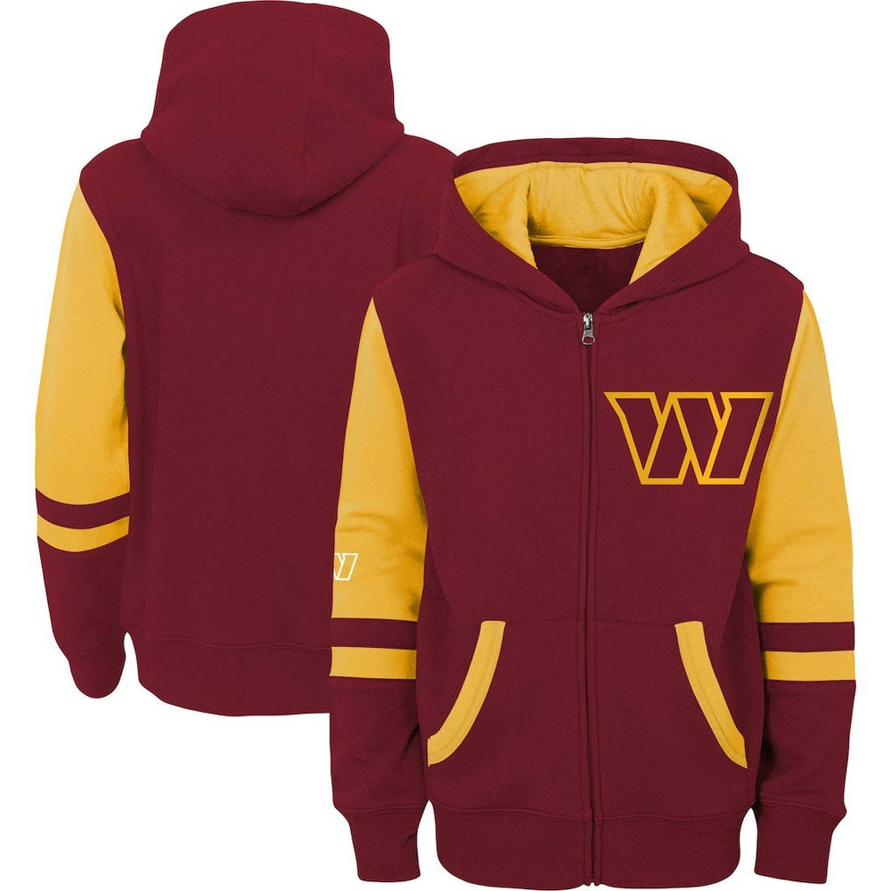 NFL Washington Commanders Preschool Stadium Color Block Full-Zip Hoodie