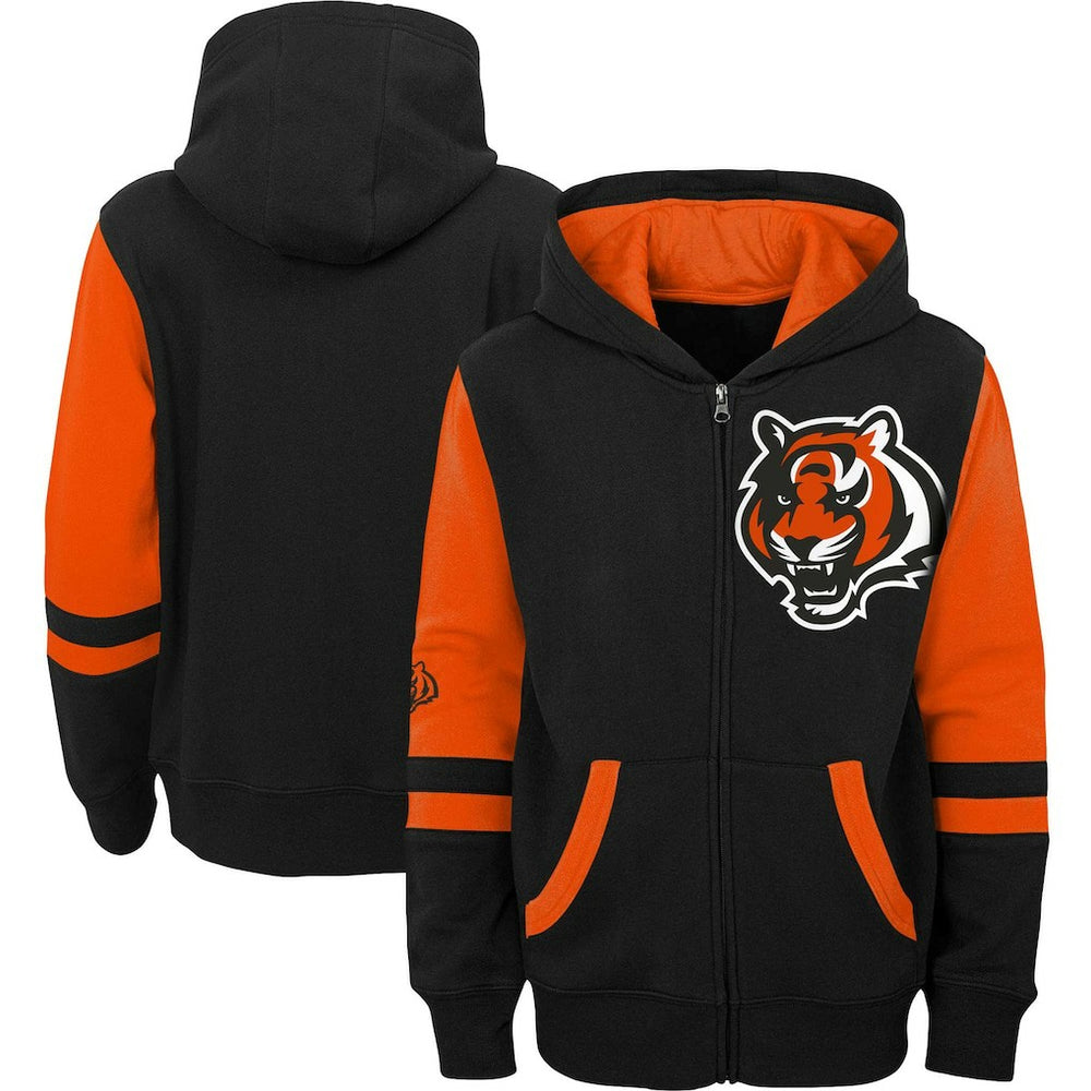 NFL Cincinnati Bengals Youth Colorblock Full-Zip Hoodie