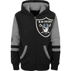 NFL Las Vegas Raiders Youth Colorblock Full-Zip Hoodie