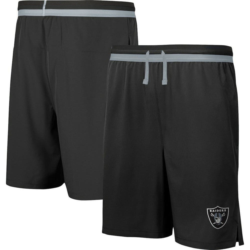 NFL Las Vegas Raiders Cool Down Tri-Color Elastic Training Shorts