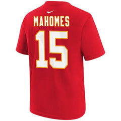 NFL Kansas City Chiefs Patrick Mahomes Youth Player Name & Number T-Shirt