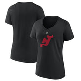 New Jersey Devils Women's Alternate Logo V-Neck T-Shirt
