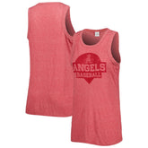 Los Angeles Angels Soft as a Grape Women's Tri-Blend Tank Top - Red