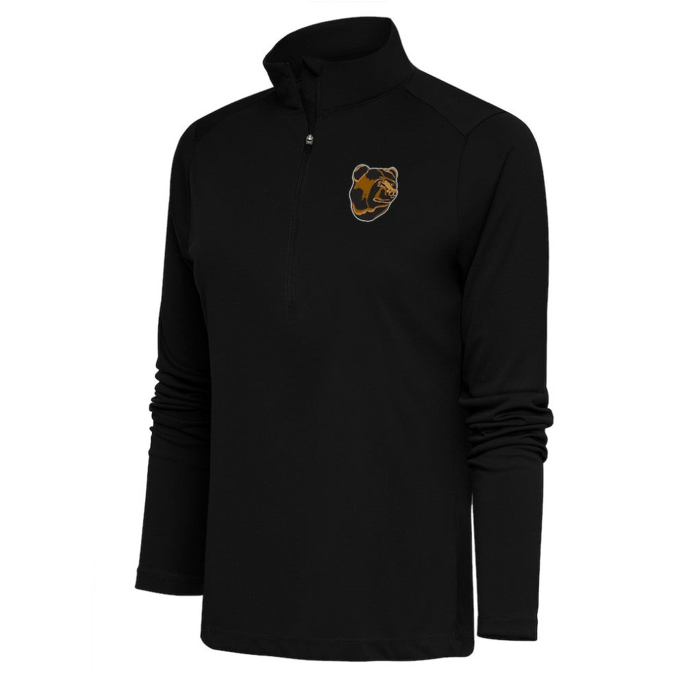 Boston Bruins Antigua Women's Special Edition 2.0 Tribute Quarter-Zip Pullover Top