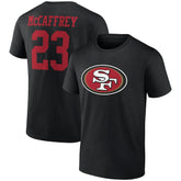 NFL San Francisco 49ers Christian McCaffrey Icon Player Name & Number T-Shirt